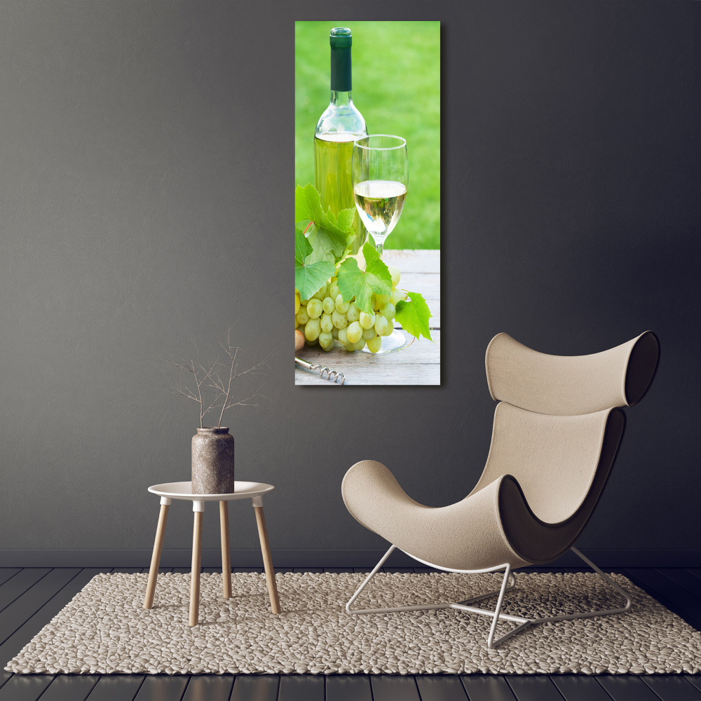 Acrylic glass print Grapes and wine