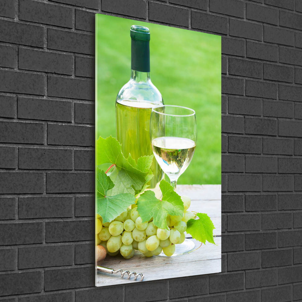 Acrylic glass print Grapes and wine