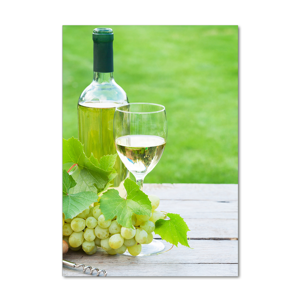 Acrylic glass print Grapes and wine