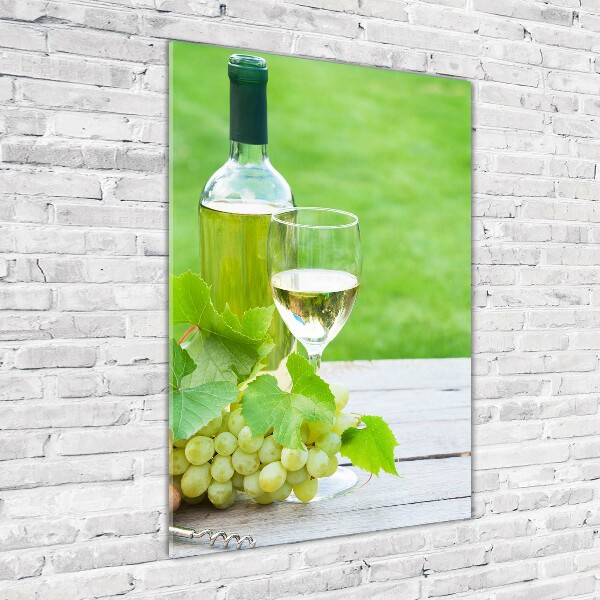 Acrylic glass print Grapes and wine