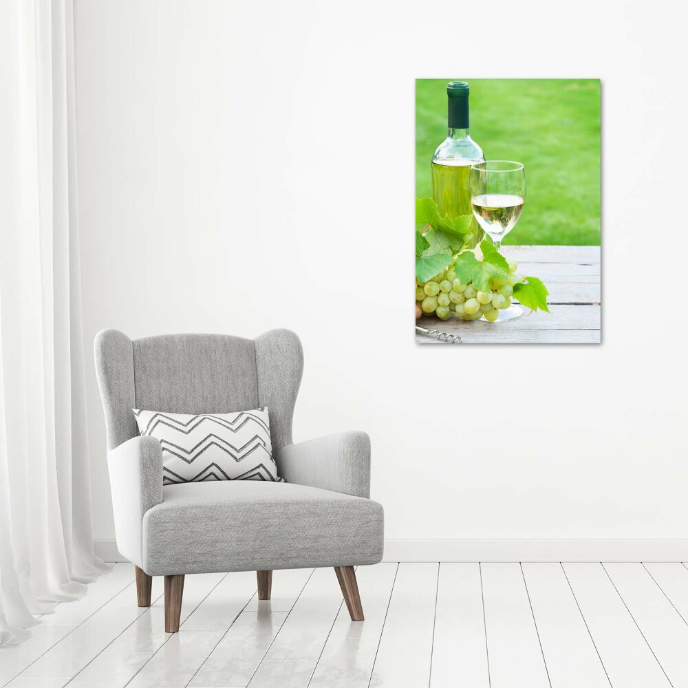 Acrylic glass print Grapes and wine