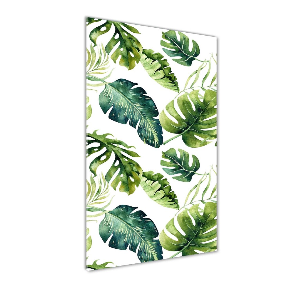 Wall art acrylic Tropical leaves