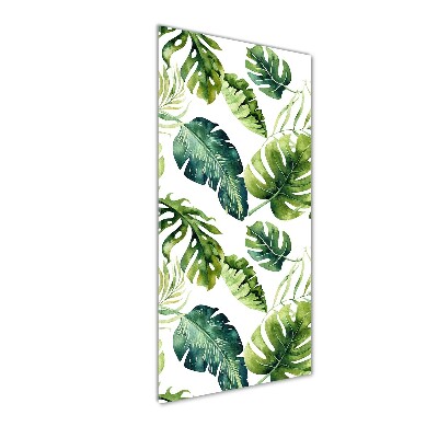 Wall art acrylic Tropical leaves