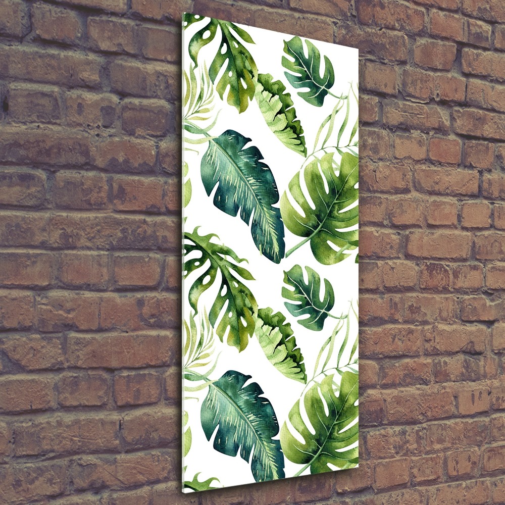 Wall art acrylic Tropical leaves