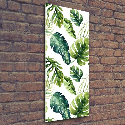 Wall art acrylic Tropical leaves