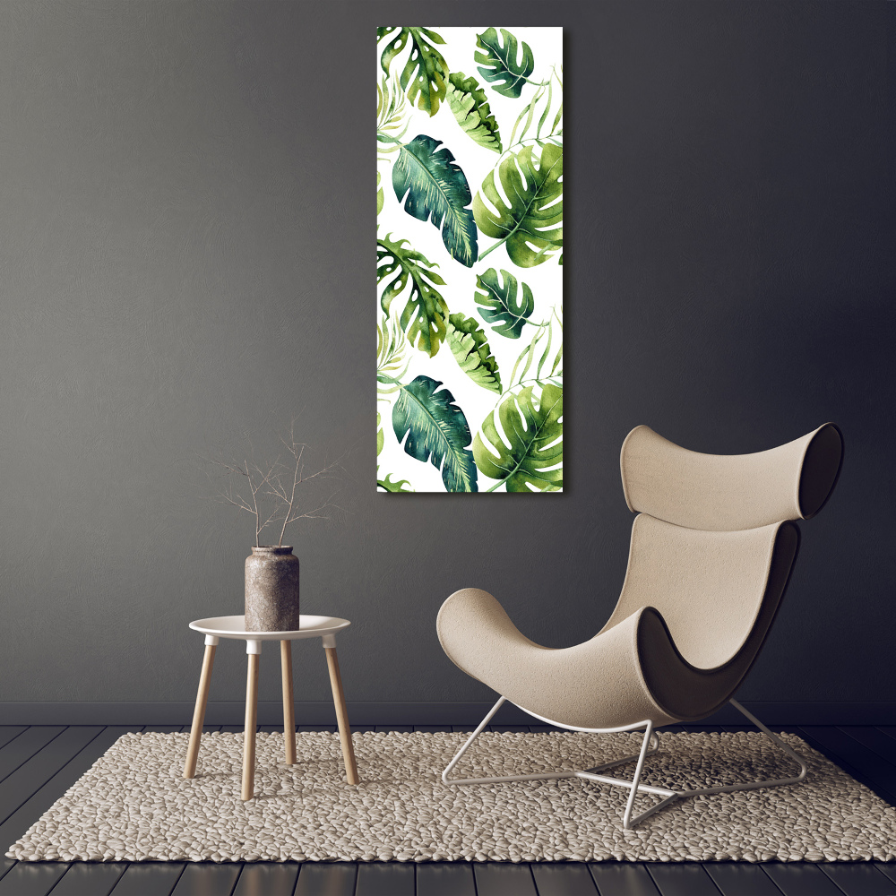 Wall art acrylic Tropical leaves