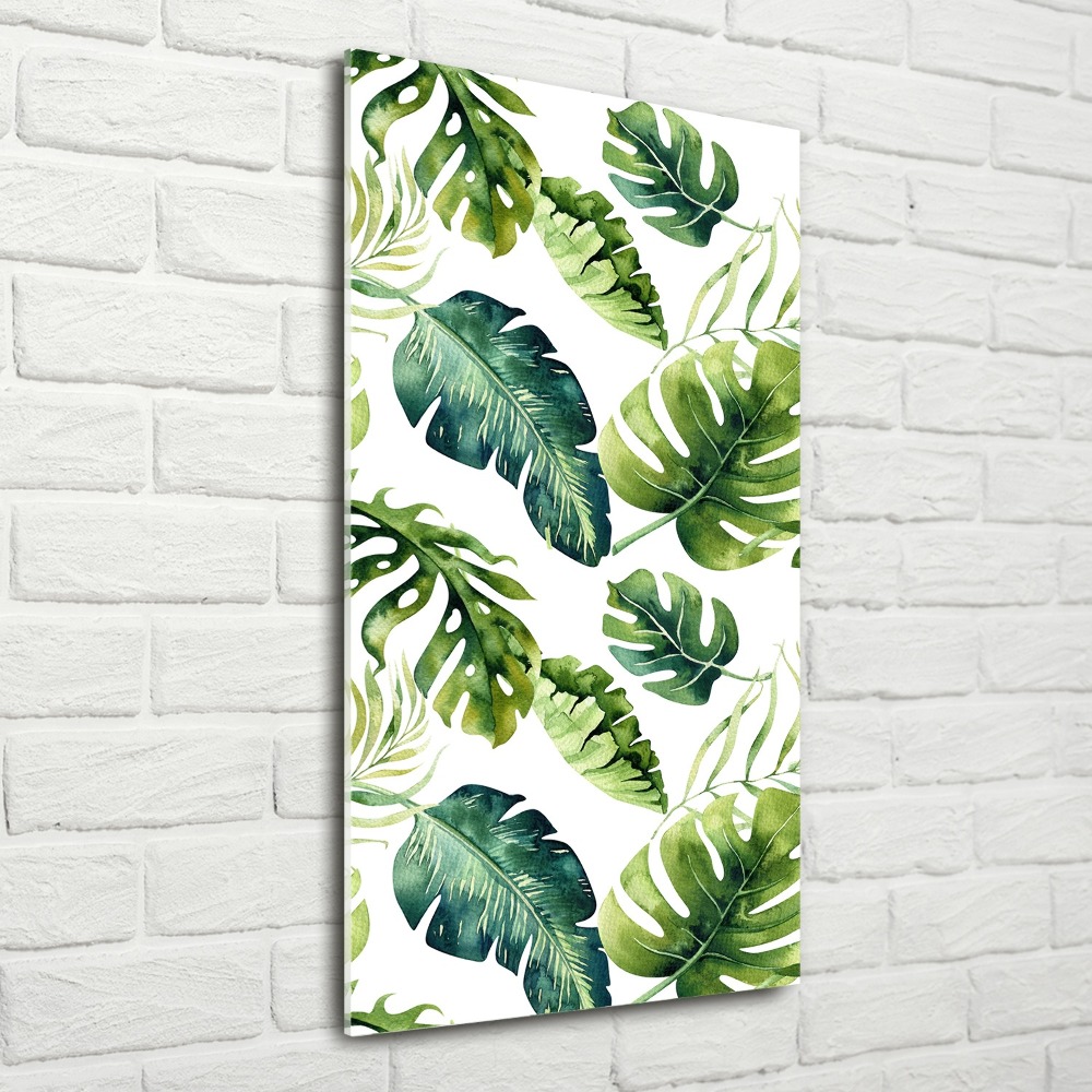 Wall art acrylic Tropical leaves