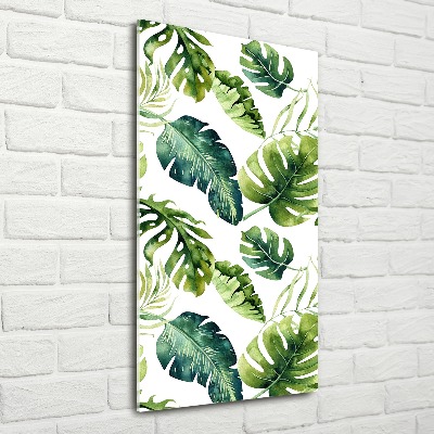 Wall art acrylic Tropical leaves