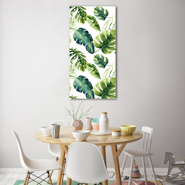 Wall art acrylic Tropical leaves