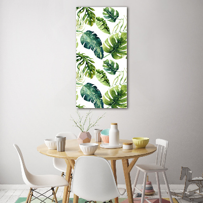 Wall art acrylic Tropical leaves