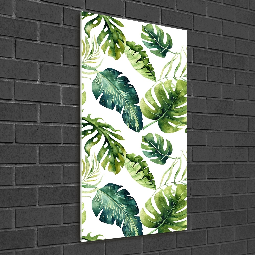 Wall art acrylic Tropical leaves