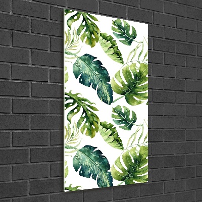 Wall art acrylic Tropical leaves