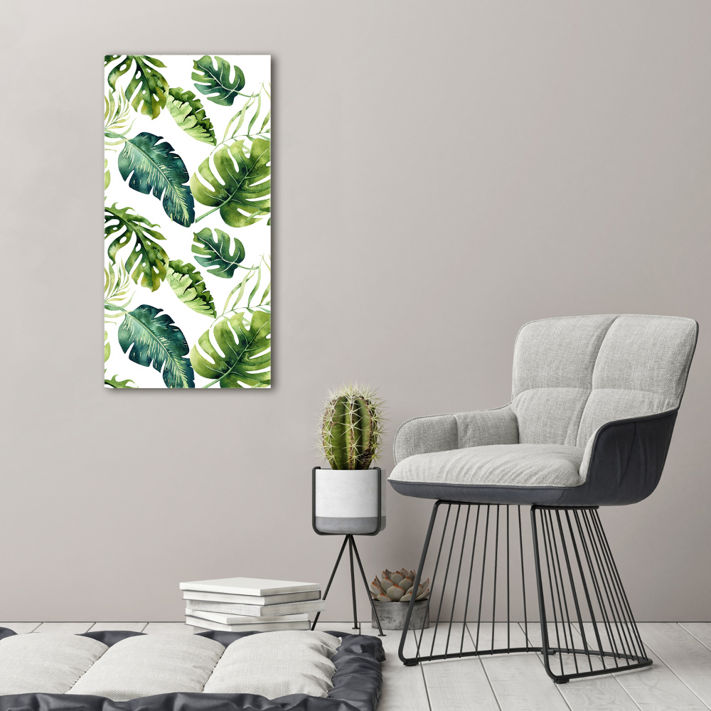 Wall art acrylic Tropical leaves