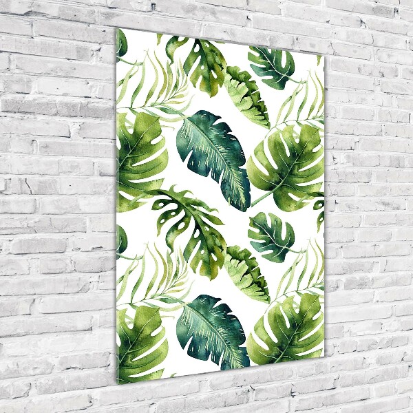 Wall art acrylic Tropical leaves