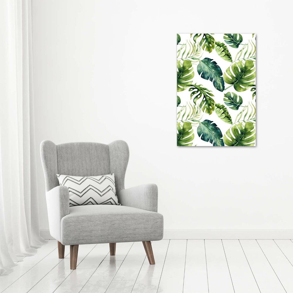 Wall art acrylic Tropical leaves