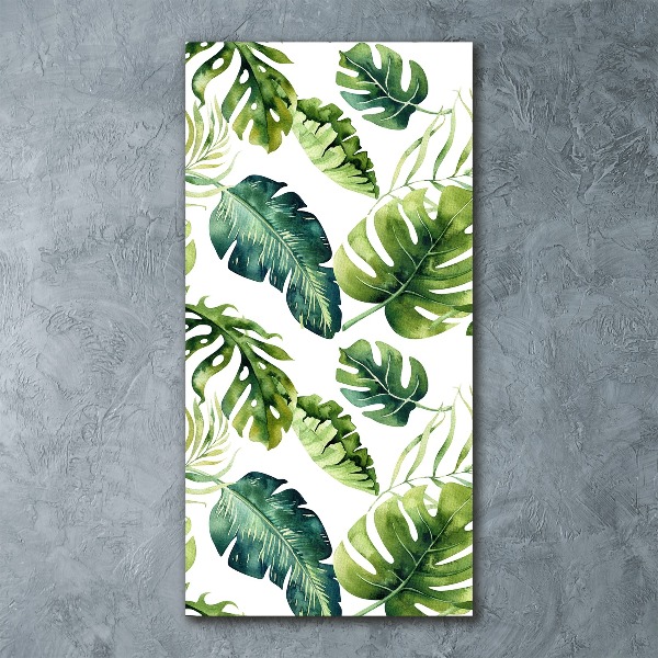 Wall art acrylic Tropical leaves