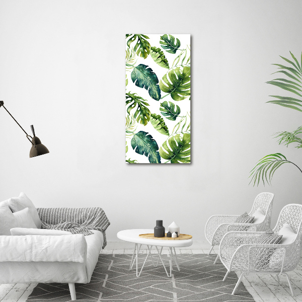 Wall art acrylic Tropical leaves