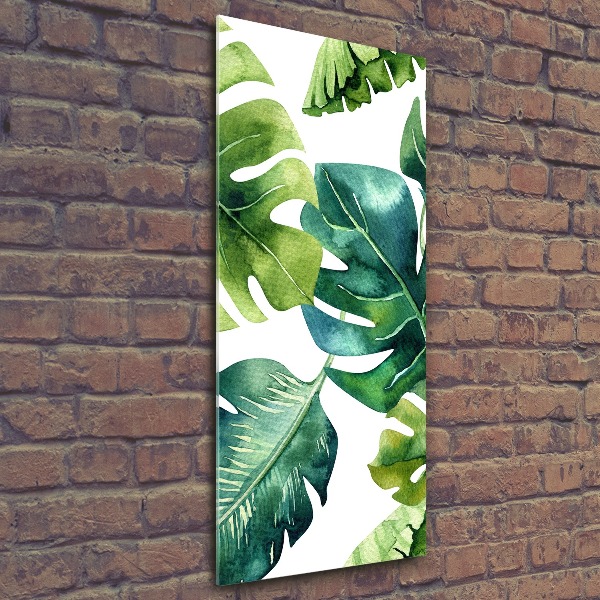 Acrylic wall art Tropical leaves