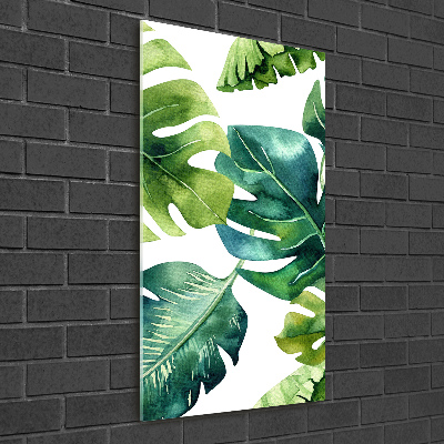 Acrylic wall art Tropical leaves