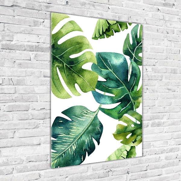 Acrylic wall art Tropical leaves