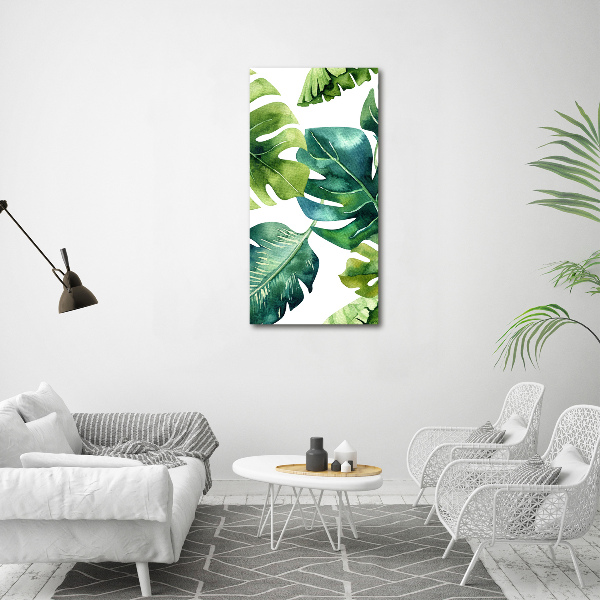 Acrylic wall art Tropical leaves