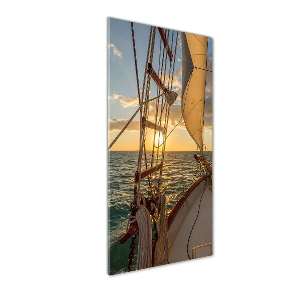 Acrylic print Yacht at sea