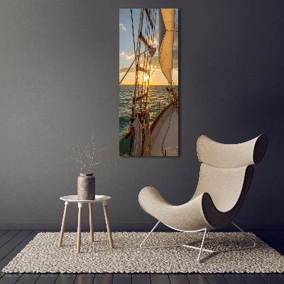 Acrylic print Yacht at sea