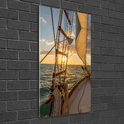 Acrylic print Yacht at sea