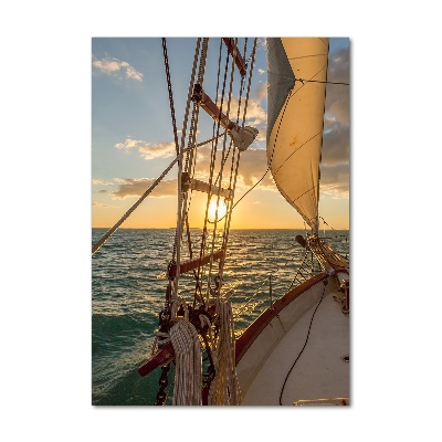 Acrylic print Yacht at sea