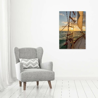 Acrylic print Yacht at sea