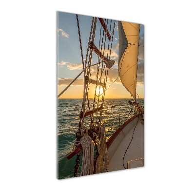 Acrylic print Yacht at sea