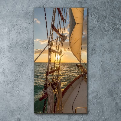 Acrylic print Yacht at sea