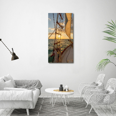 Acrylic print Yacht at sea