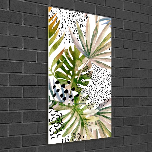 Print on acrylic Tropical leaves