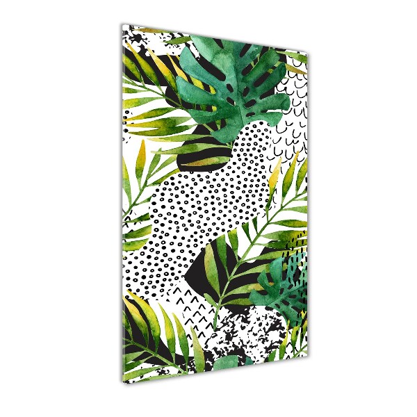 Acrylic wall art Tropical leaves