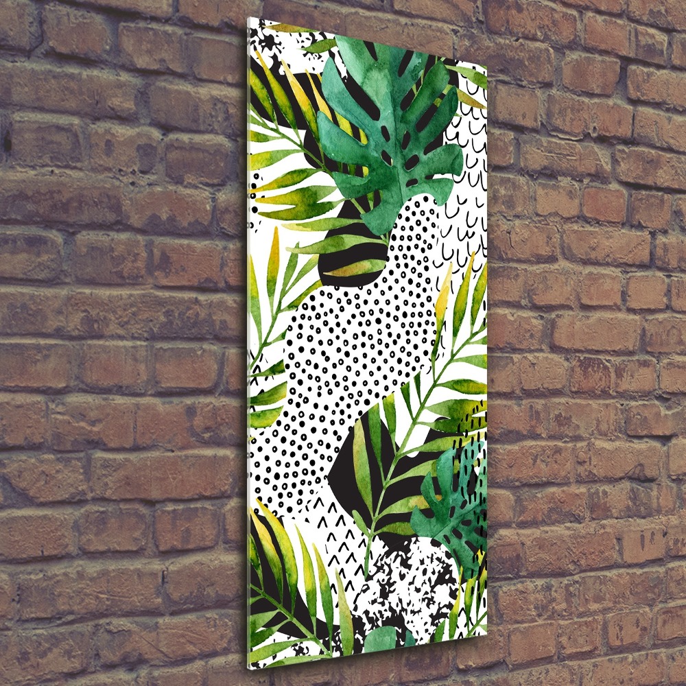 Acrylic wall art Tropical leaves