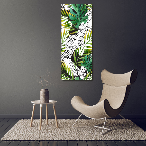 Acrylic wall art Tropical leaves