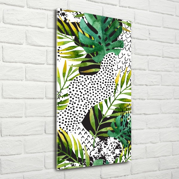 Acrylic wall art Tropical leaves