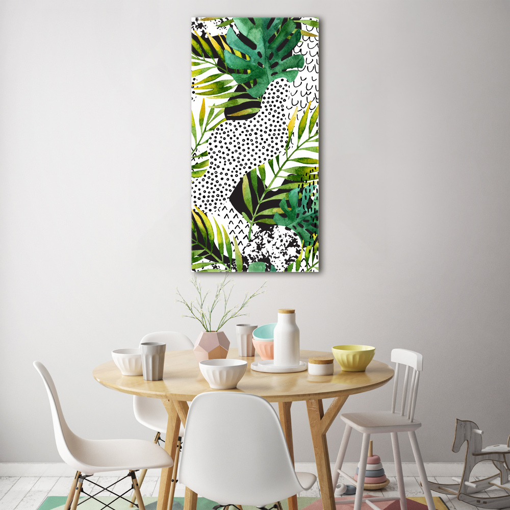 Acrylic wall art Tropical leaves