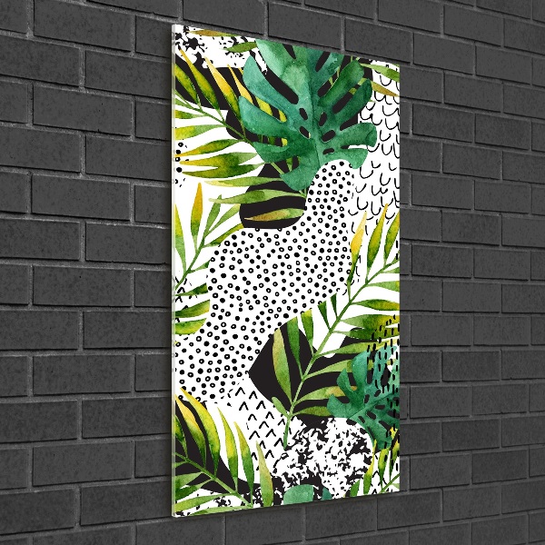 Acrylic wall art Tropical leaves