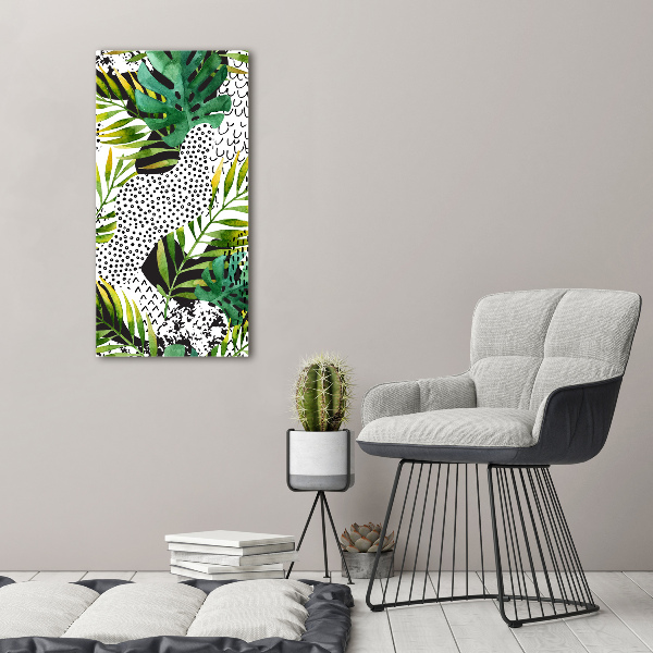 Acrylic wall art Tropical leaves