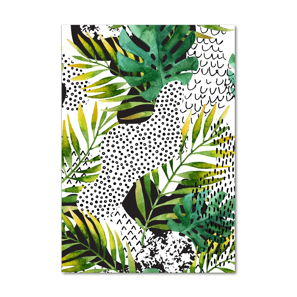 Acrylic wall art Tropical leaves