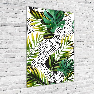 Acrylic wall art Tropical leaves