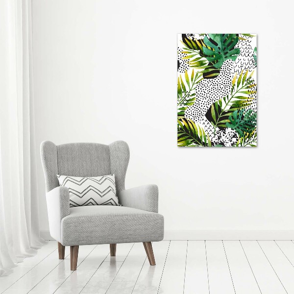 Acrylic wall art Tropical leaves