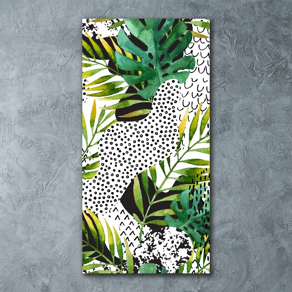 Acrylic wall art Tropical leaves