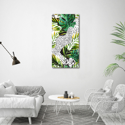 Acrylic wall art Tropical leaves