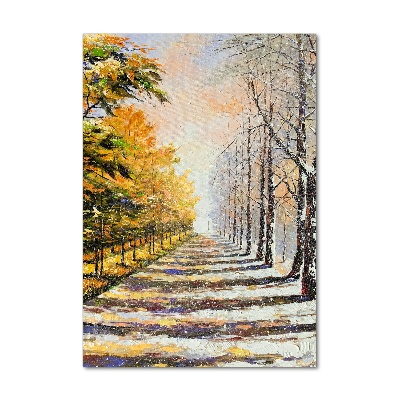 Print on acrylic Winter and autumn