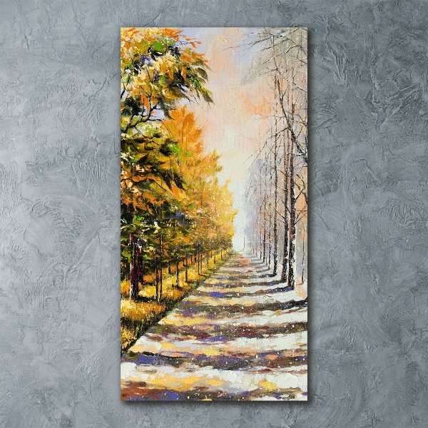 Print on acrylic Winter and autumn