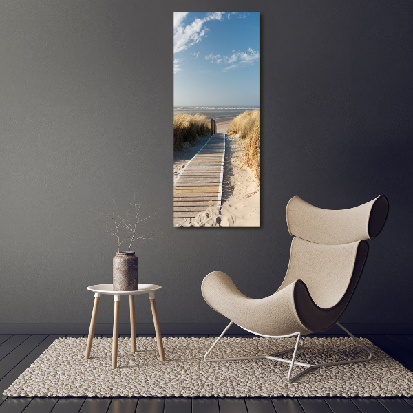 Acrylic print Path to the beach