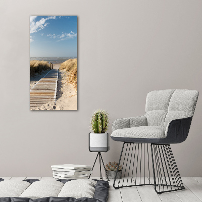 Acrylic print Path to the beach